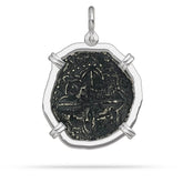Atocha Coin Silver 4 Prong Bezel with Shackle